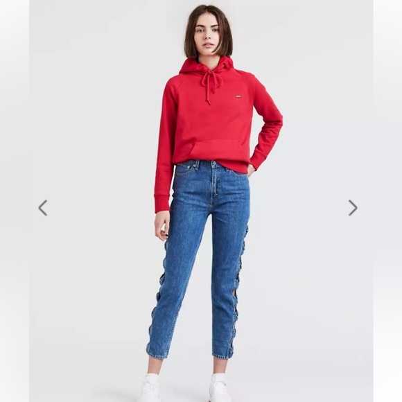 Levi’s Limited Edition Rare Mom Side Bow High Waist Blue Denim Jeans Size 28 - Picture 16 of 16